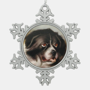 Ornement Flocon De Neige PORTRAITS DE CHIENS MINIATES Terre-Neuve