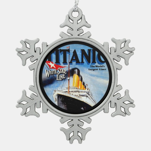 Ornement Flocon De Neige Poster d'art Titanic RMS (Devant)