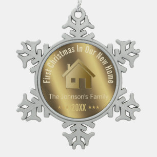 Ornement Flocon De Neige Premier Noël dans notre nouvelle maison