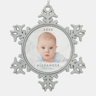 Ornement Flocon De Neige Premier Noël du bébé