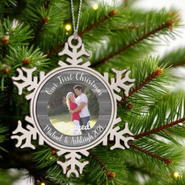 Ornement Flocon De Neige Premier Noël engagé (Créateur téléchargé)