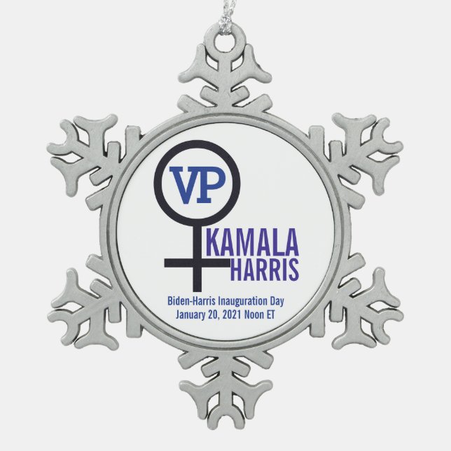Ornement Flocon De Neige Première vice-présidente Kamala Harris VP (Devant)