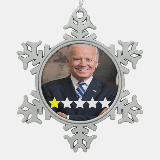 Ornement Flocon De Neige Président Joe Biden Approbation (Devant)