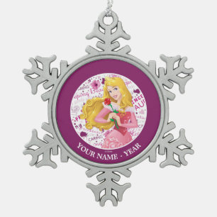 Ornement Flocon De Neige Princesse Aurora  Aurora Holding Rose Ajouter votr