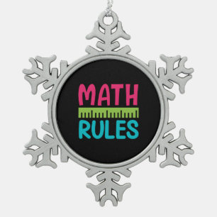 Ornement Flocon De Neige Professeur Cadeaux Règles mathématiques