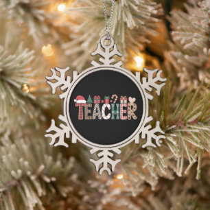 Ornement Flocon De Neige Professeur Noël Vie Enseigner Amour Inspirant