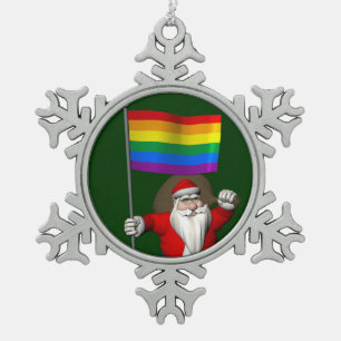 Ornement Flocon De Neige Proud Santa Claus