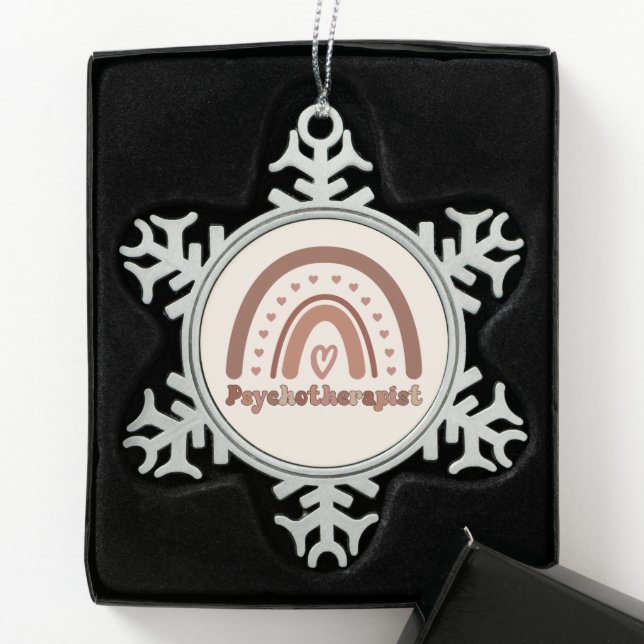 Ornement Flocon De Neige Psychothérapeute Boho Rainbow (Boîte)