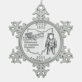 Ornement Flocon De Neige Quart de dollar de l'Ohio State