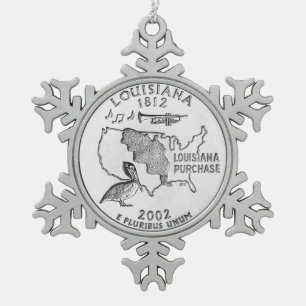 Ornement Flocon De Neige Quartier d'État de la Louisiane