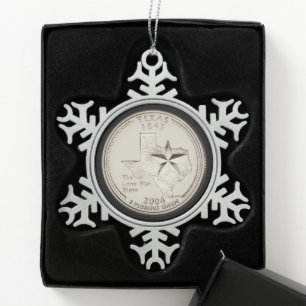 Ornement Flocon De Neige Quartier d'état du Texas