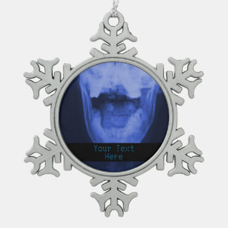 Ornement Flocon De Neige Rayé X 3 - Bleu électromagnétique