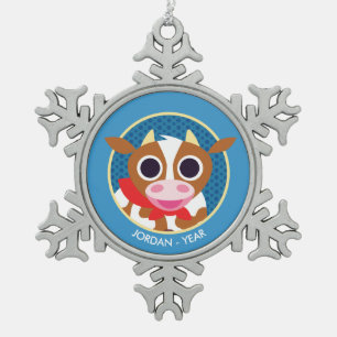 Ornement Flocon De Neige Reba la vache