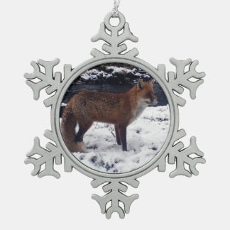 Ornement Flocon De Neige Red Fox in Snow 