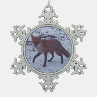 Ornement Flocon De Neige Red Fox in Snow 