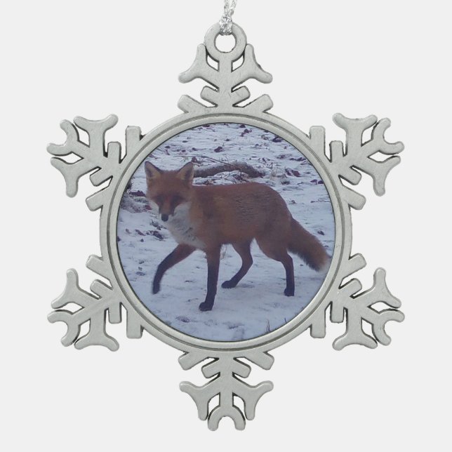 Ornement Flocon De Neige Red Fox in Snow  (Devant)