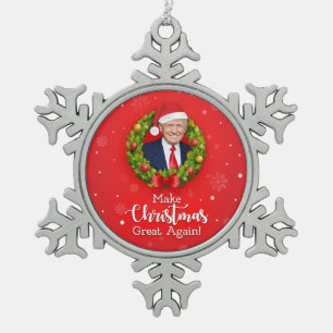 Ornement Flocon De Neige Refaire Noël plus grand Trump MAGA cadeau drôle
