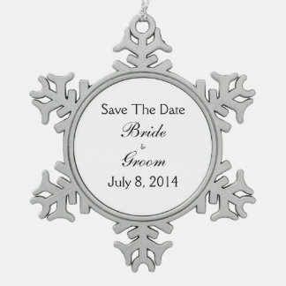 Ornement Flocon De Neige Réservez la date