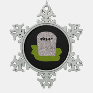 Ornement Flocon De Neige RIP Tombstone Orament