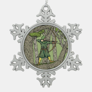Ornement Flocon De Neige Robin des Bois