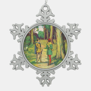 Ornement Flocon De Neige Robin des Bois et Petit Jean