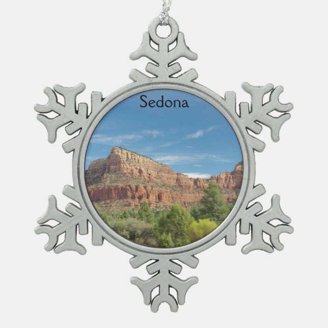 Ornement Flocon De Neige Roches rouges de Sedona (Devant)