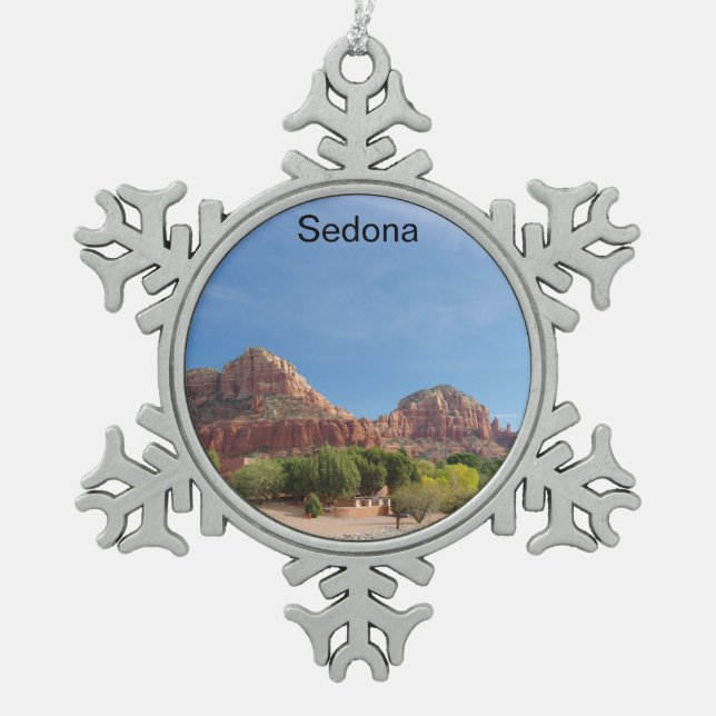 Ornement Flocon De Neige Roches rouges de Sedona (Devant)