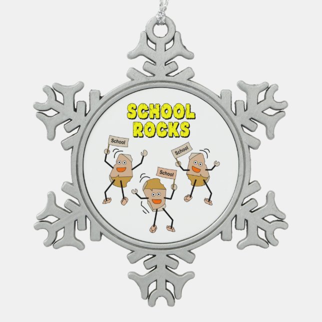 Ornement Flocon De Neige Rocks scolaires (Devant)