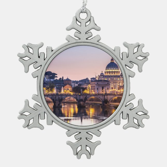 Ornement Flocon De Neige Rome Italie - cathédrale de St Peters (Devant)