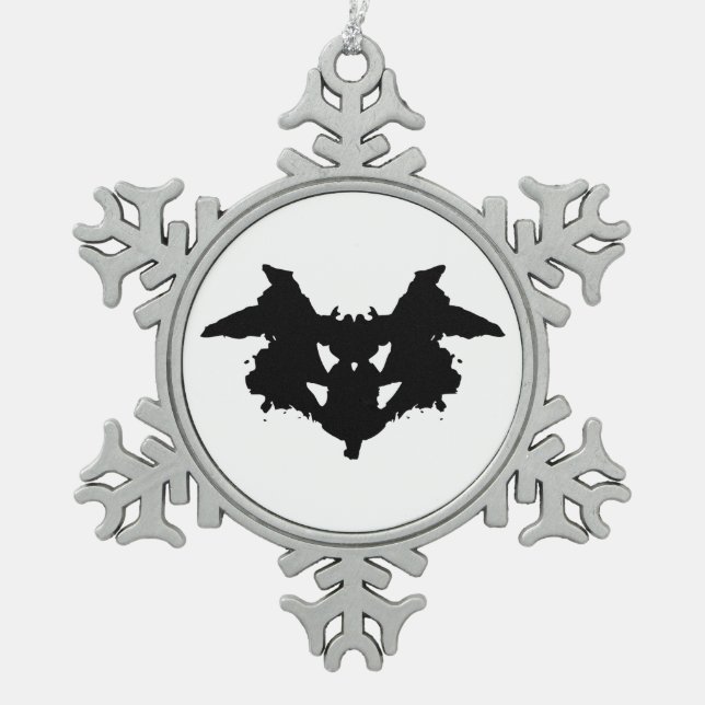 Ornement Flocon De Neige Rorschach Inkblot (Devant)