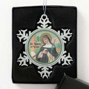Ornement Flocon De Neige Rose de Lima (Détail; K 48)