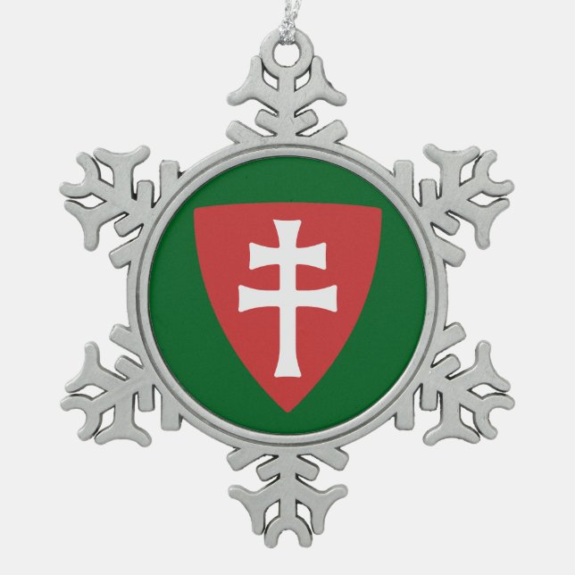 Ornement Flocon De Neige saint stephen croix hongroise symbole hongrie roi (Devant)