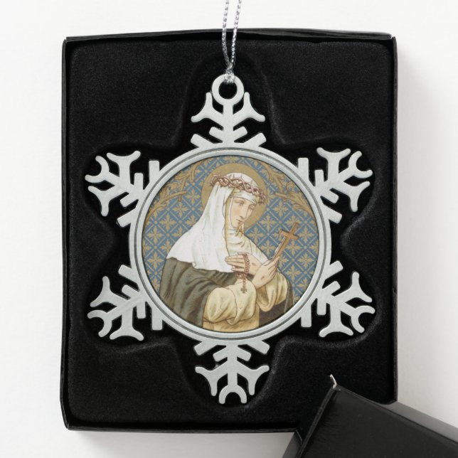Ornement Flocon De Neige Sainte-Catherine de Sienne (BK 19) (Boîte)