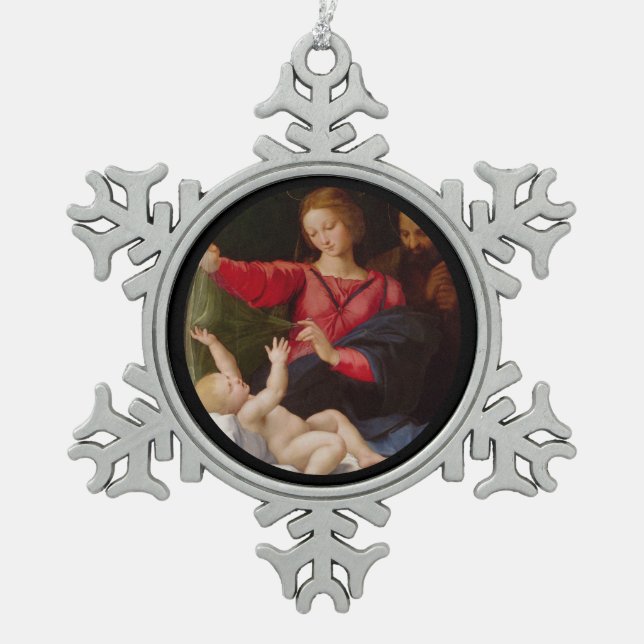 Ornement Flocon De Neige Sainte Vierge de Loreto (Devant)