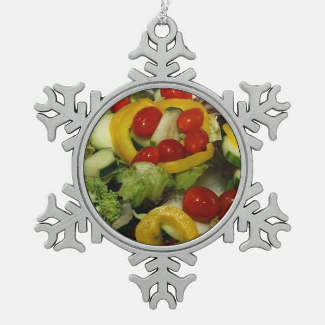 Ornement Flocon De Neige Salade de jardin fraîche (Devant)