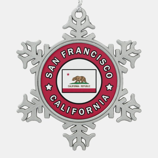 Ornement Flocon De Neige San Francisco Californie (Devant)