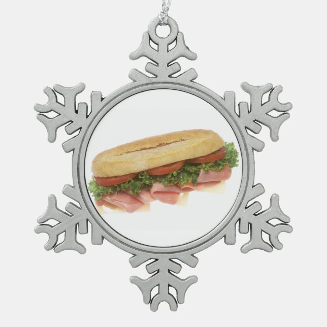 Ornement Flocon De Neige Sandwich Deli (Devant)