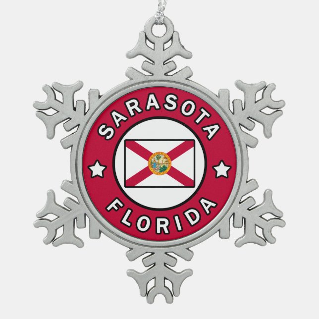 Ornement Flocon De Neige Sarasota la Floride (Devant)
