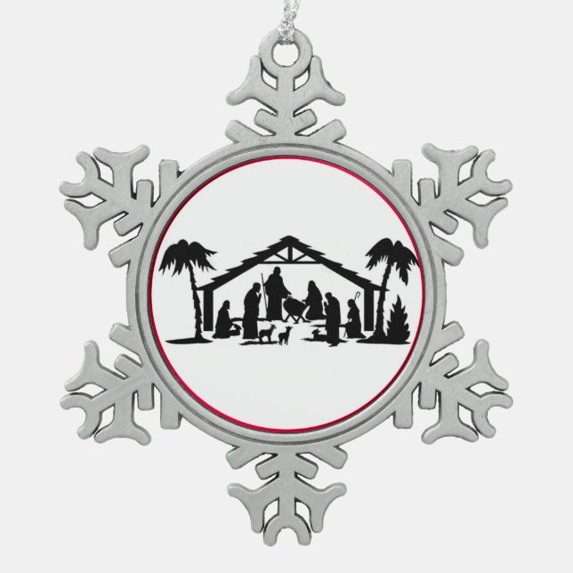 ORNEMENT FLOCON DE NEIGE SCÈNE DE GESTION (Devant)