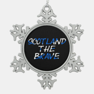 Ornement Flocon De Neige Scotland The Brave on Scottish Flag orncn