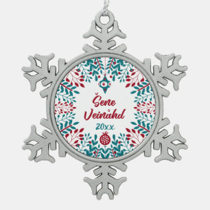 Ornement Flocon De Neige Šene Veinåhd, Bavarian Boarisch Noël Salutation