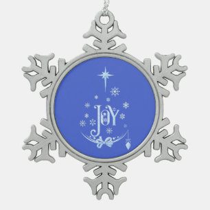 Ornement Flocon De Neige Sentiment de joie traditionnel de Noël empreint de