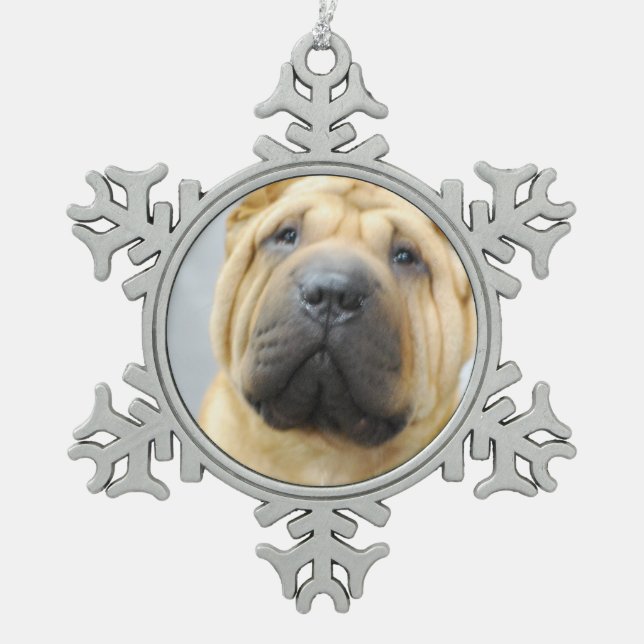 Ornement Flocon De Neige Shar Pei (Devant)