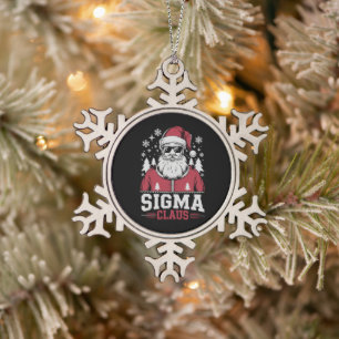 Ornement Flocon De Neige Sigma Claus Cool Père Noël Rizz Rizzler Memes de N
