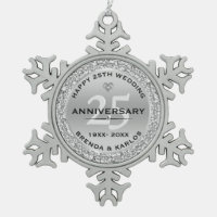 Silver & diamants blancs 25e anniversaire du maria