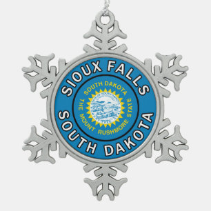 Ornement Flocon De Neige Sioux Falls Dakota du Sud