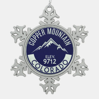 Ornement Flocon De Neige Ski du Colorado Ski du mont Ski Copper