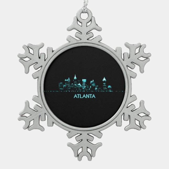 Ornement Flocon De Neige Skyline Atlanta (Devant)