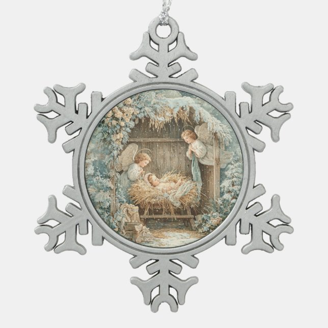 Ornement Flocon De Neige Snowflake Framed Ornament (Devant)