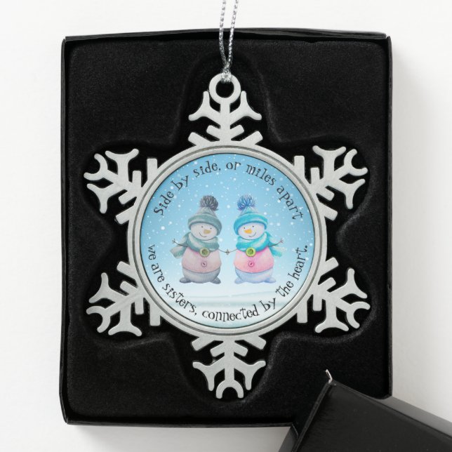 Ornement Flocon De Neige Snowmen (Boîte)